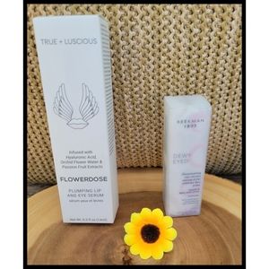 BUNDLE True + Luscious  Flowerdose Beekman & Dewy Eyed Lip and Eye Serum NEW